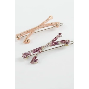 Çarpı Taşlı Klipsli Toka