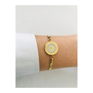 Çelik 316 L Kararmaz Zirkon Göz Bileklik