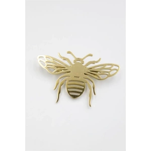 Çelik Arı Broş - Altın