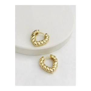 Çelik Burgu Kalp Küpe