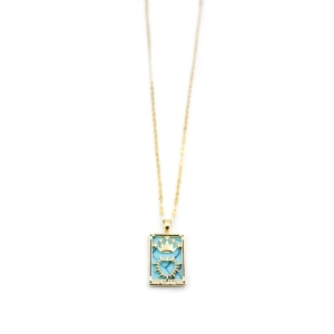 Çelik Tarot Kolye - Altın