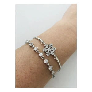 Çelik Taşlı Ince Bileklik