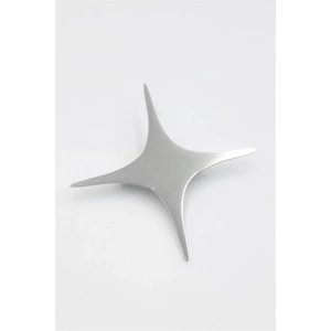 Çelik Yıldız Broş - Gümüş