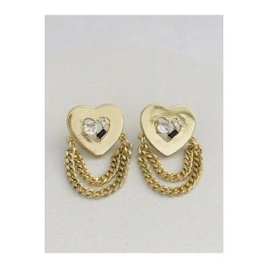 Çelik Zincir Kalp Küpe