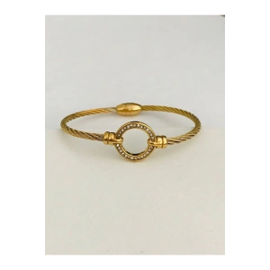 Çelik Zirkon Halka 316 L Kararmaz Kelepçe Bileklik