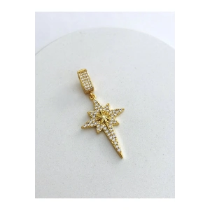 Çelik Zirkon Taşlı Ajda Charm