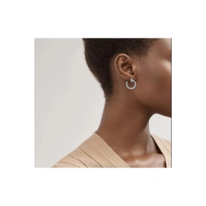 Çelik Zirkon Taşlı Küpe