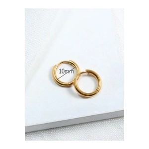 Cerrahi Çelik 316L Gold Kararmaz Çelik Küpe 1 ÇİFT ( BEDEN SEÇİNİZ)