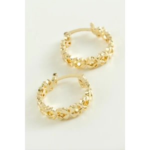 Çiçek Kilitli Halka Küpe