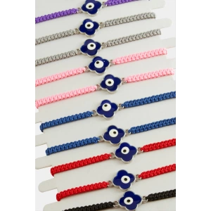 Çiçek Nazar Makrome Örgülü Bileklik