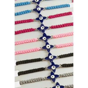 Çiçek Nazar Makrome Örgülü Bileklik