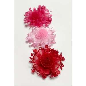 Çiçek Tüllü Okul Tokası 1 Adet