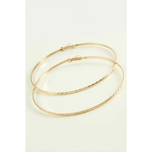 Çizgili Metal Halka Küpe 8-9-10 cm