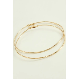 Çizgili Metal Halka Küpe 8-9-10 cm