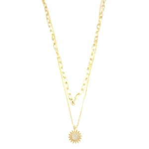 Çoklu Güneş Kolye - Altın