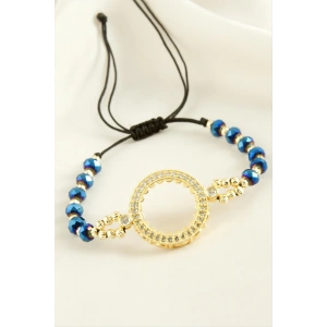 Çyrek Altın Koyulabilir Kristal Taşlı Bileklik