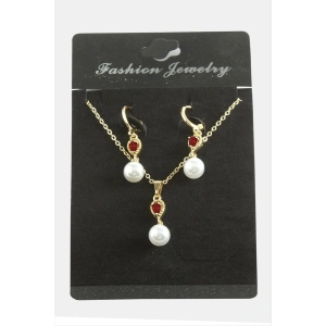 Damla İnci Zirkon Taşlı Set Kolye