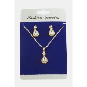 Damla Zirkon Taşlı Set Kolye