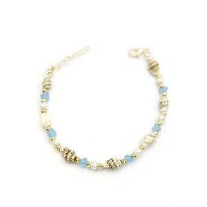 Deniz Kabuğu Bileklik - Açık Mavi