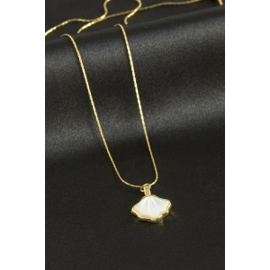 Deniz Kabuğu Sedef Lüks Çelik Kolye