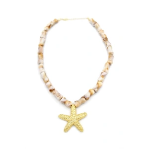 Deniz Kabuklu Yıldız Kolye - Altın