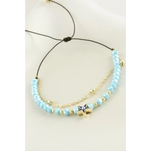 Deniz Yıldızı Kristal Zincirli Bileklik