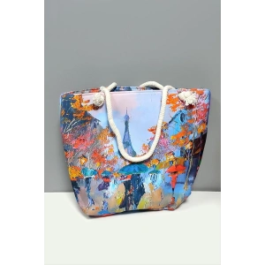 Desenli Plaj Çantası