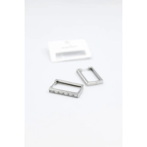 Dikdörgen Taşlı Küpe - Gümüş