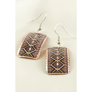 Dikdörtgen Bakır Küpe