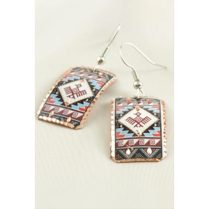 Dikdörtgen Bakır Küpe