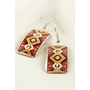 Dikdörtgen Bakır Küpe