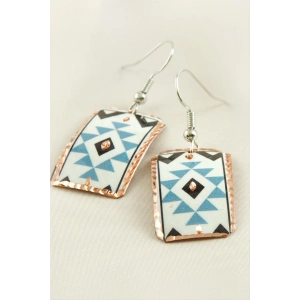 Dikdörtgen Bakır Küpe