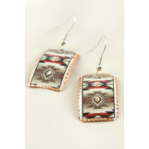 Dikdörtgen Bakır Küpe