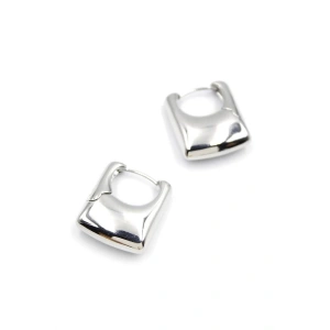 Dikdörtgen Küpe - Gümüş