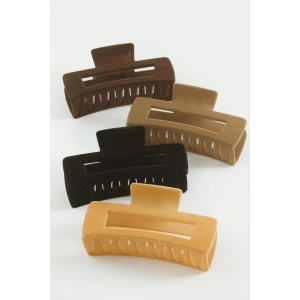 Dikdörtgen Renkli Kadife Mandal Toka 11 cm