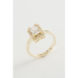 Dikdörtgen Tek Taşlı Yüzük