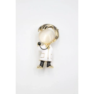 Doktor Broş - Beyaz