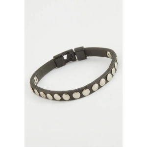 Düğmeli Kaliteli Suni Deri Bileklik