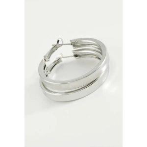 Düz Kare Halka Küpe 4,5 cm