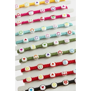 Emoji Makrome Örgülü Bileklik