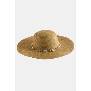 Etnik Boncuklu Hasır Şapka