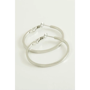 Ezme Lüks Çelik Halka Küpe 4 cm