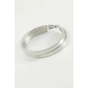 Ezme Noktalı Halka Küpe 5 cm