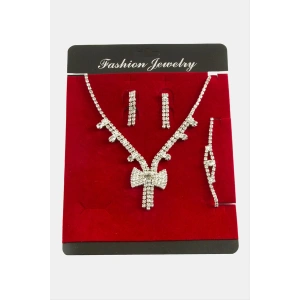 Fiyong Taşlı Lüks Suyolu Set Kolye