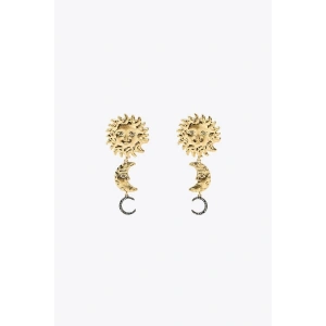 Güneş Ay Küpe - Altın