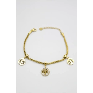 Hayat Ağacı Charm Bileklik - Altın