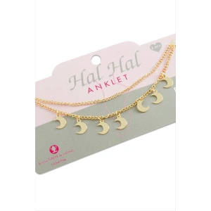 Hilal Çift Zincirli Halhal