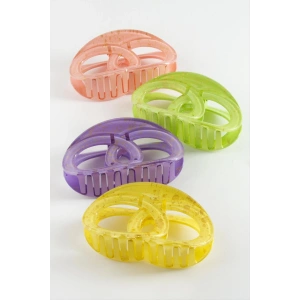 İç İçe Halka Renkli Mandal Toka 12 cm