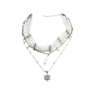 İnci Tasma Kolye - Gümüş