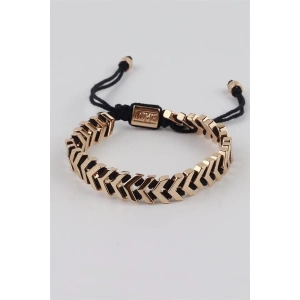 İpli Çelik Bileklik - Altın